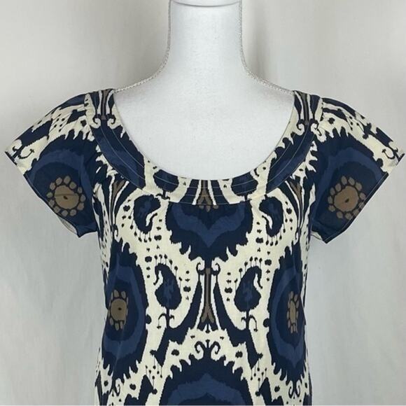 J Crew Cream Navy 100%‎ Cotton Casual Cottage Feminine Dress NWOT Size 0 - Picture 3 of 11